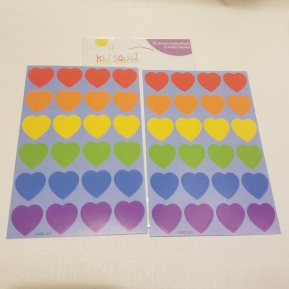4 sheets of greeting card co stickers- 2 vtg Easter, & 2 of hearts - Picture 7 of 9